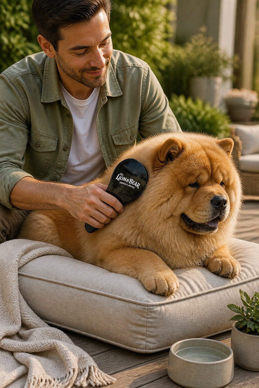 The Lion & Bear Snuggle Brush