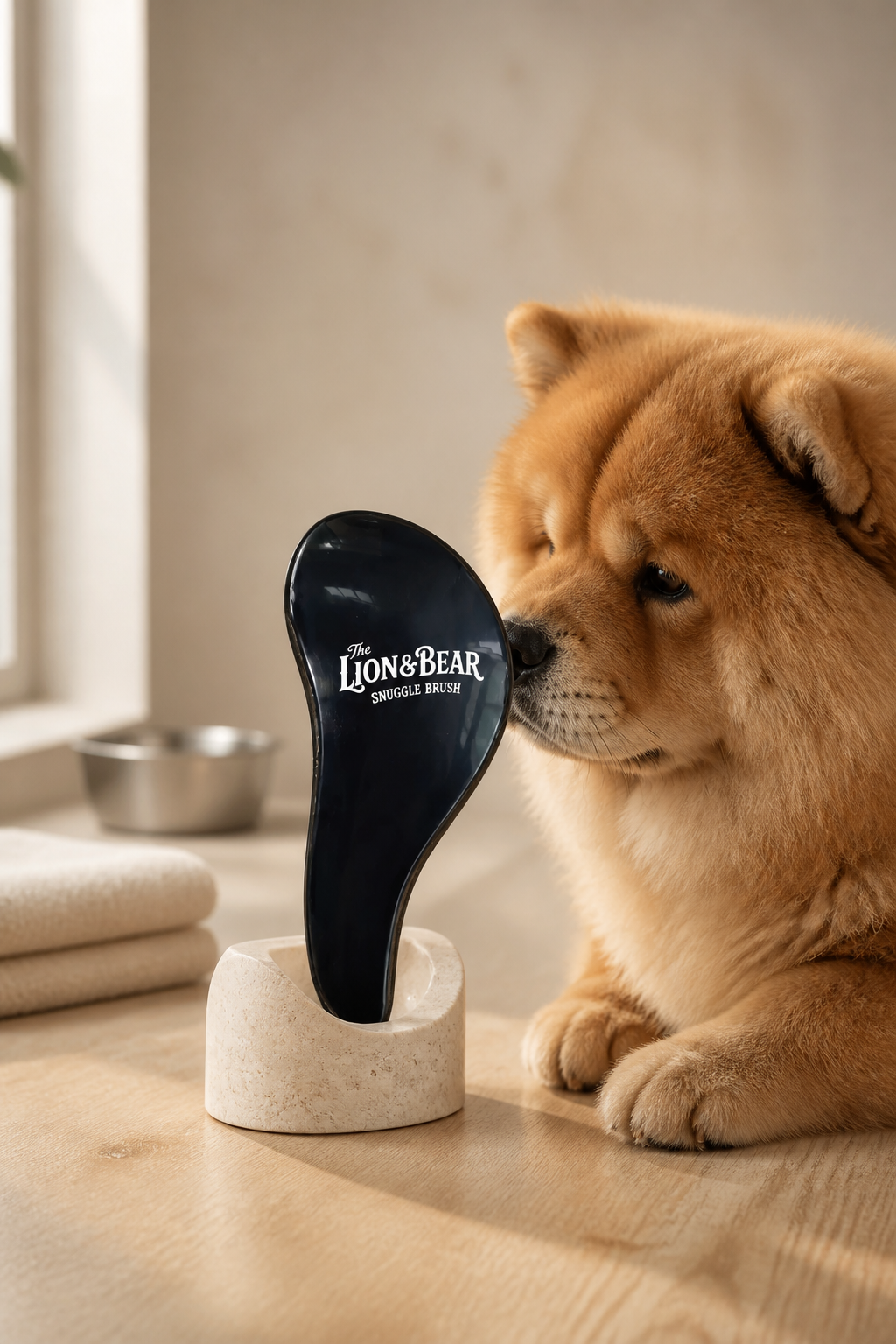 The Lion & Bear Snuggle Brush